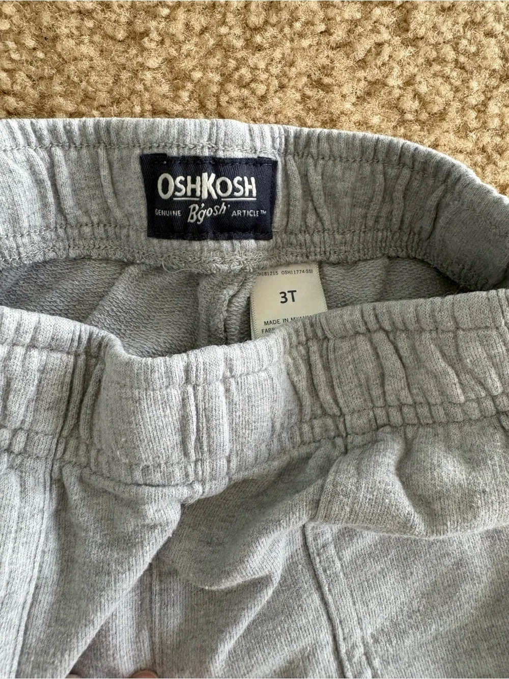 OshKosh B'gosh Light Gray and Navy Knit Shorts - 2-Pack